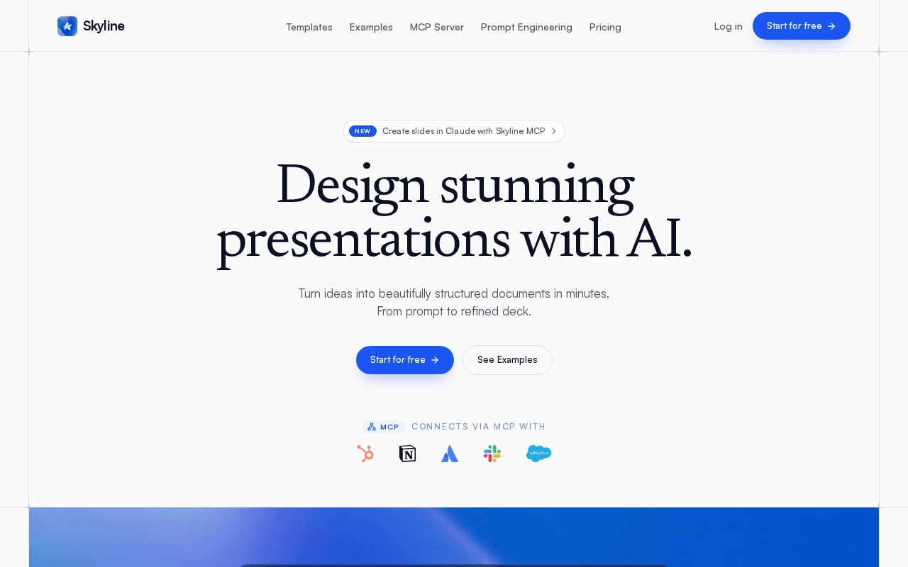 Screenshot of skyline-studio.ai