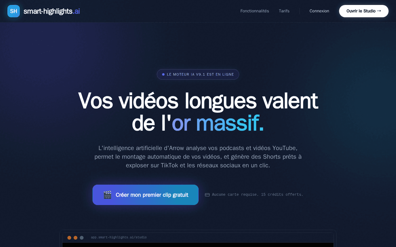 Screenshot of smart-highlights.ai