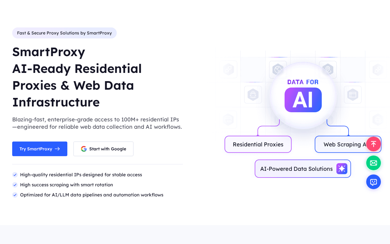 Screenshot of smartproxy.ai