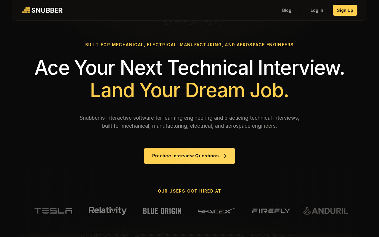 Screenshot of snubber.ai