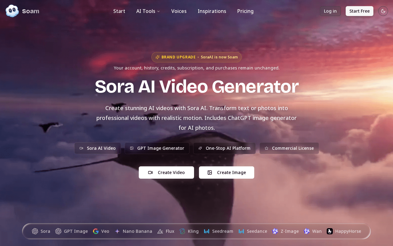 Screenshot of soam.ai