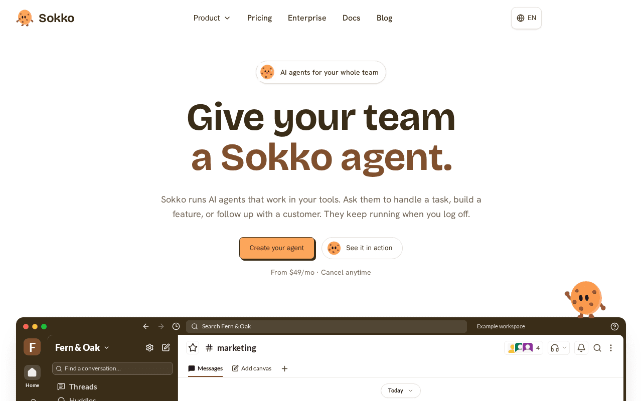 Screenshot of sokko.ai