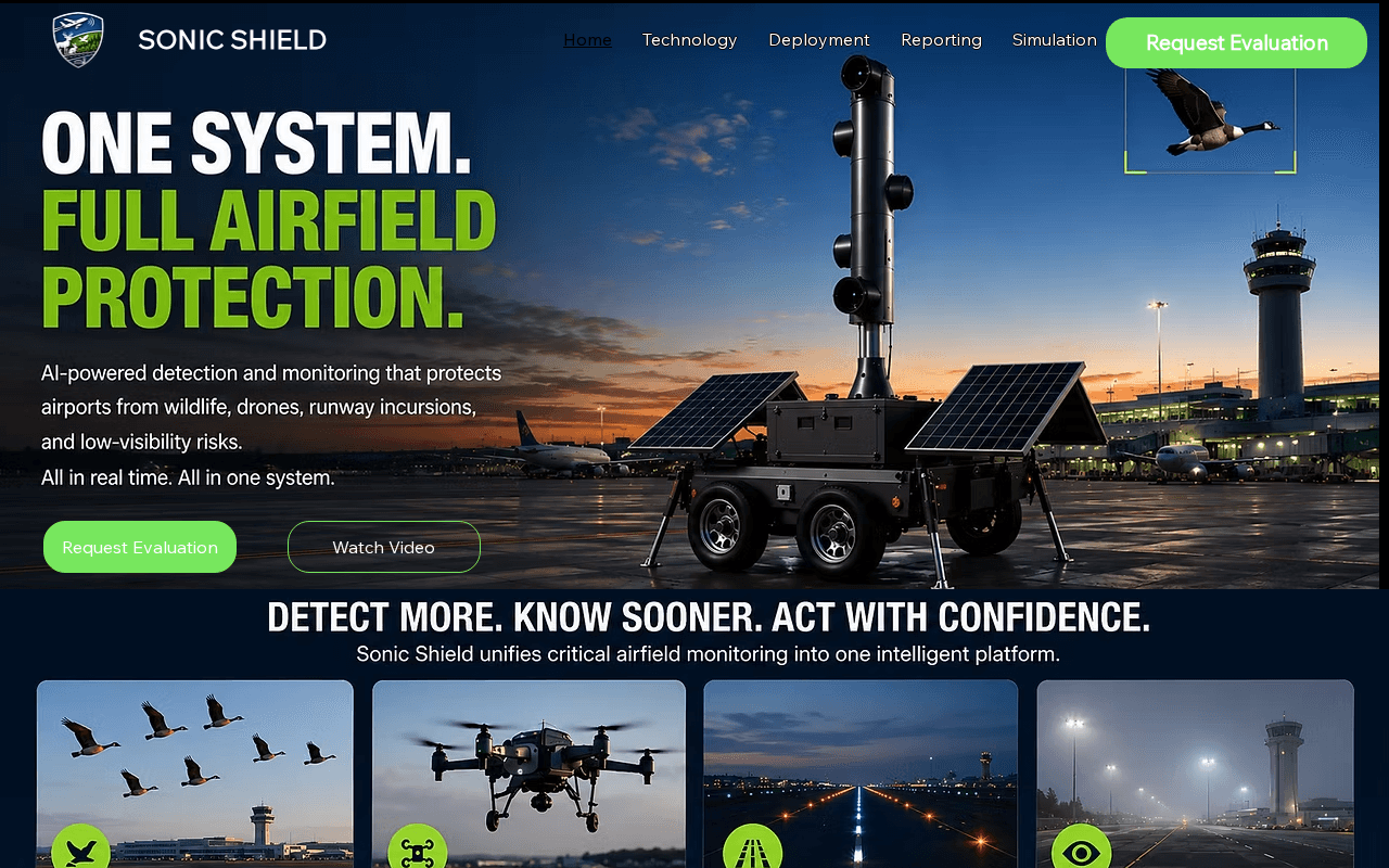 Screenshot of sonicshield.ai