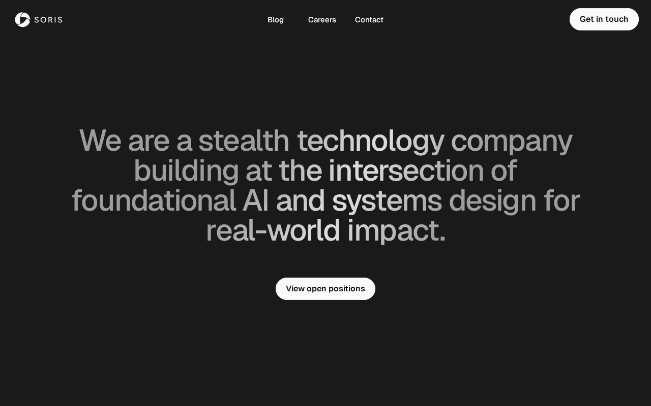 Screenshot of soris.ai
