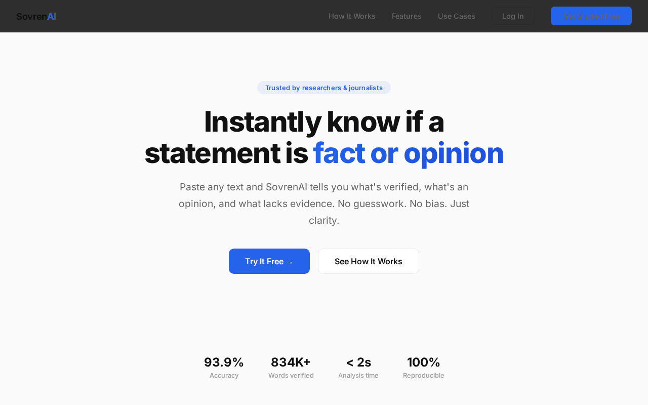 Screenshot of sovrencore.ai