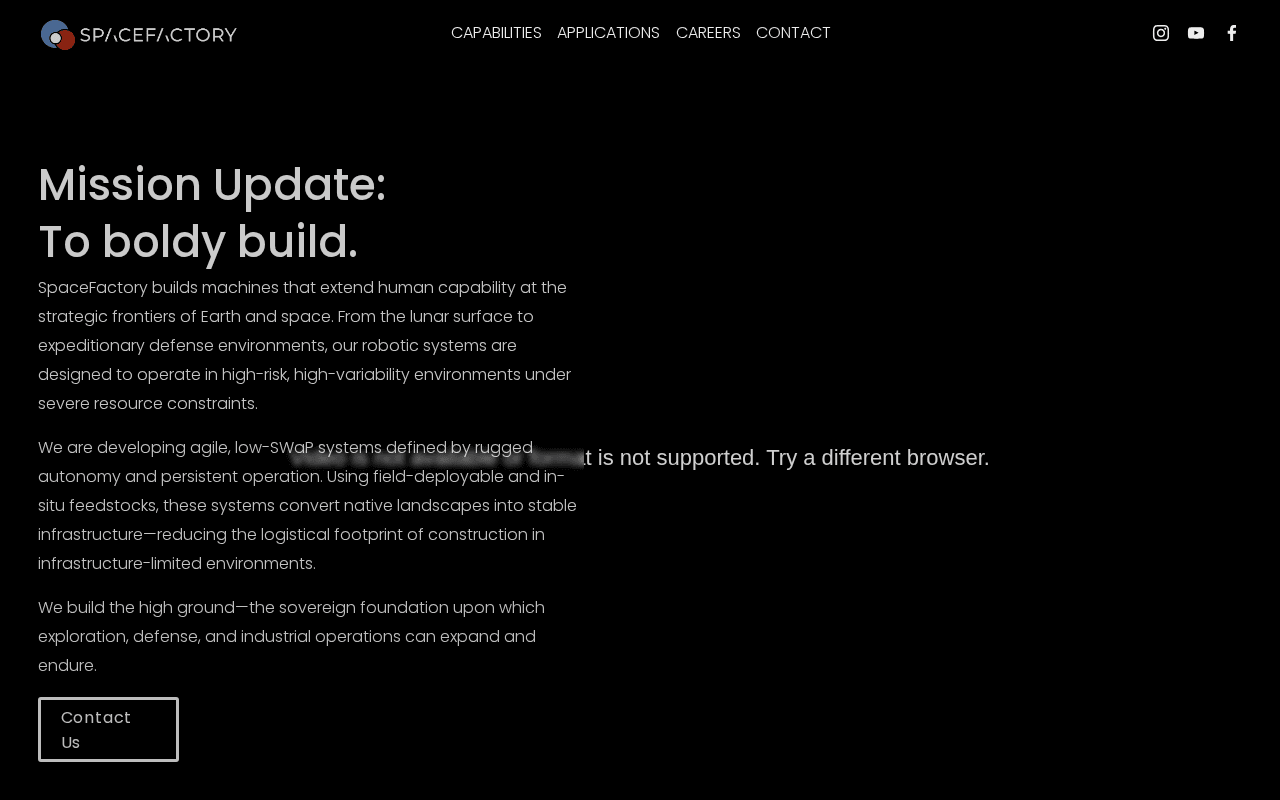 Screenshot of spacefactory.ai