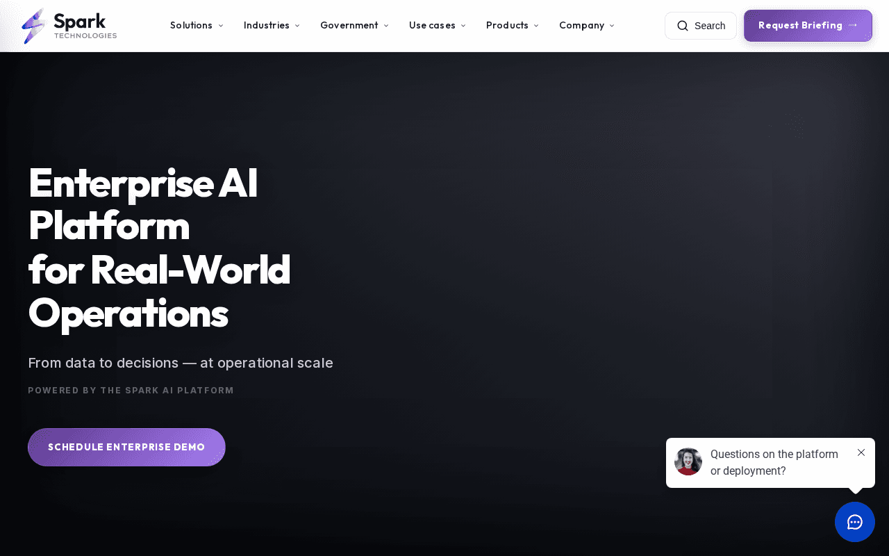 Screenshot of sparktechnologies.ai