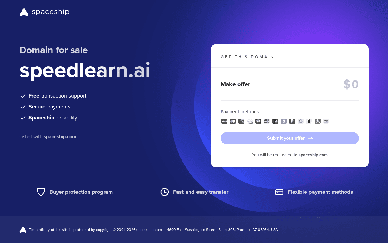 Screenshot of speedlearn.ai