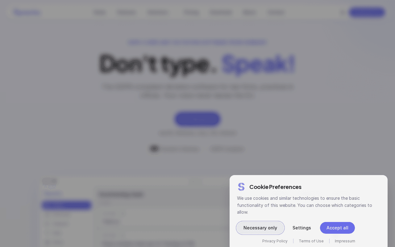 Screenshot of sprecho.ai