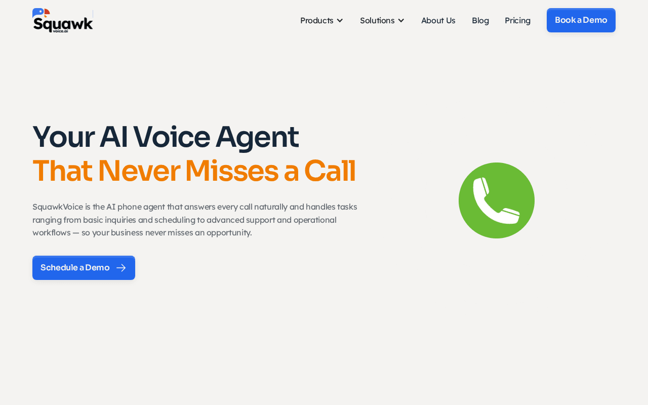 Screenshot of squawkvoice.ai