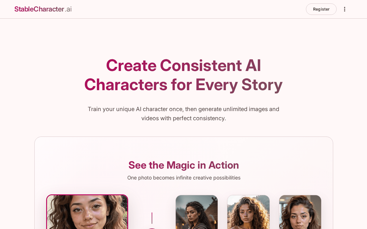 Screenshot of stablecharacter.ai