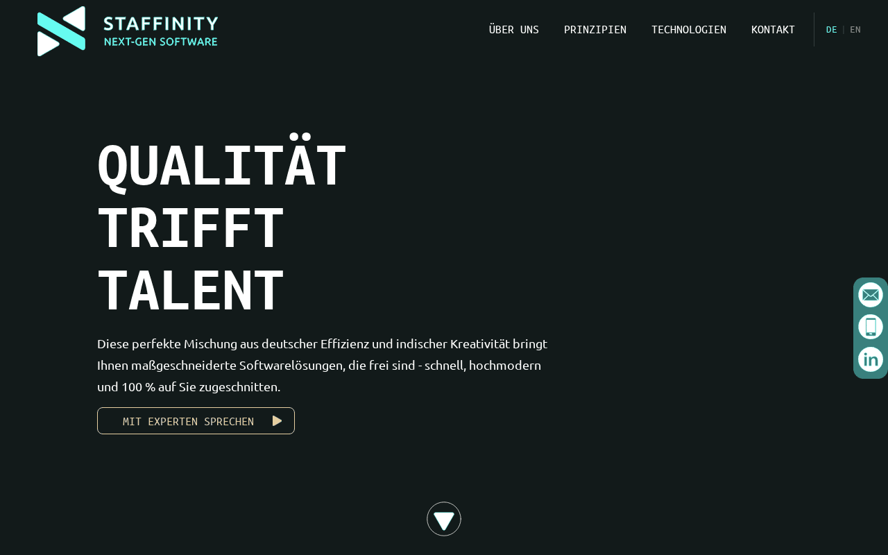 Screenshot of staffinity.ai