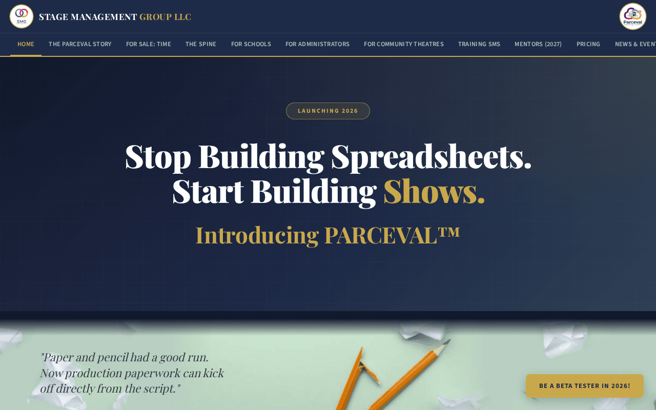 Screenshot of stagemanagement.ai