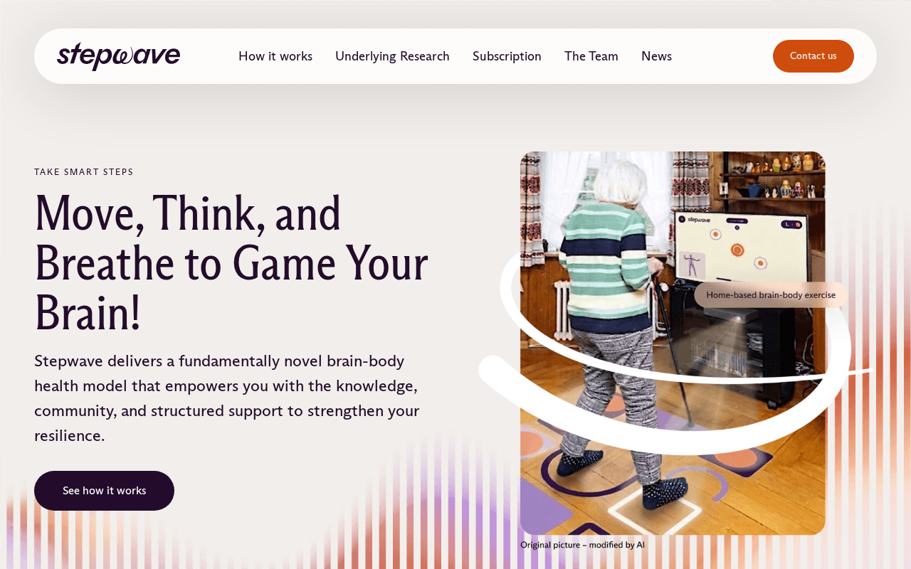 Screenshot of stepwave.ai