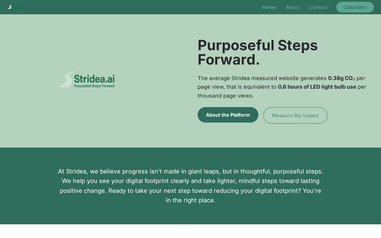 Screenshot of stridea.ai