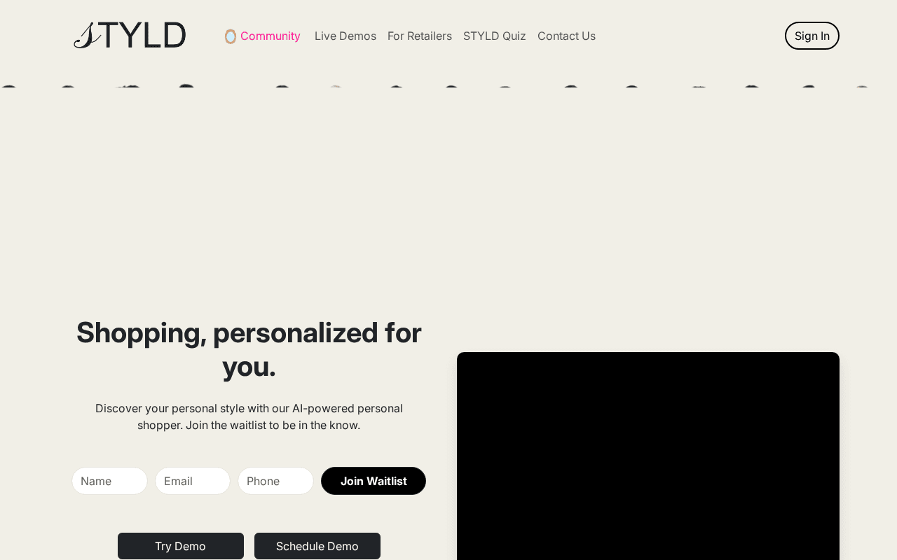 Screenshot of styld.ai