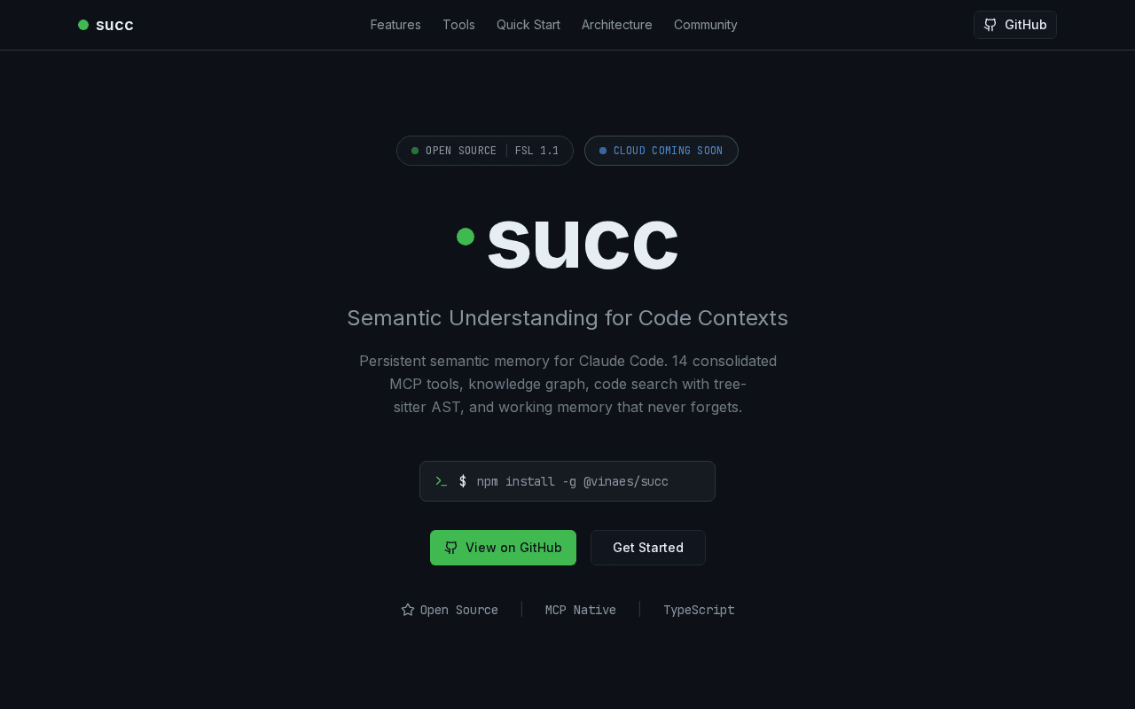 Screenshot of succ.ai