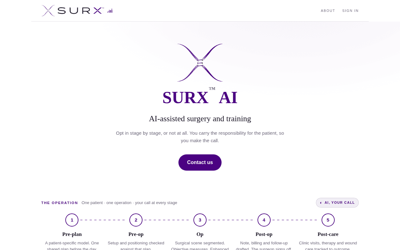 Screenshot of surx.ai