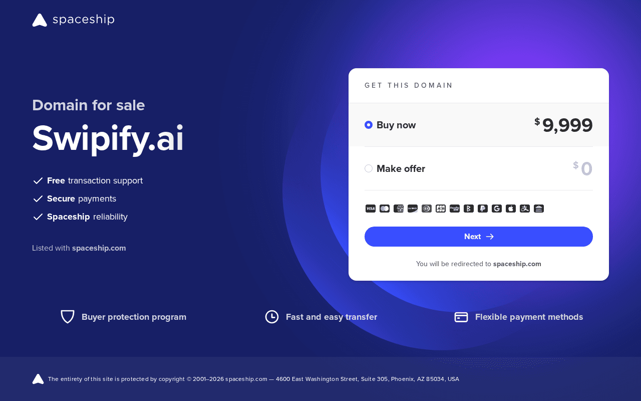 Screenshot of swipify.ai