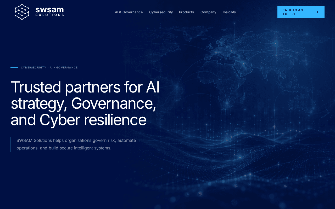 Screenshot of swsam.ai
