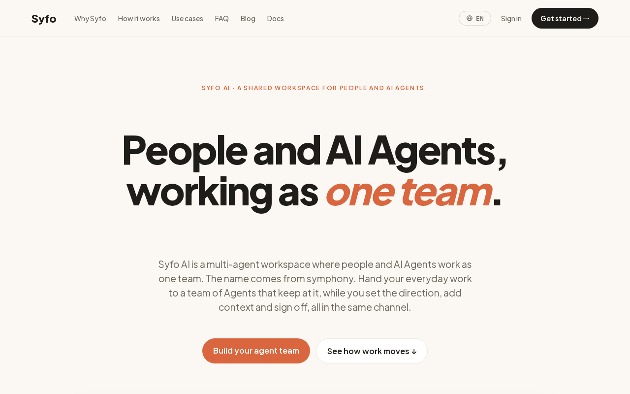 Screenshot of syfo.ai