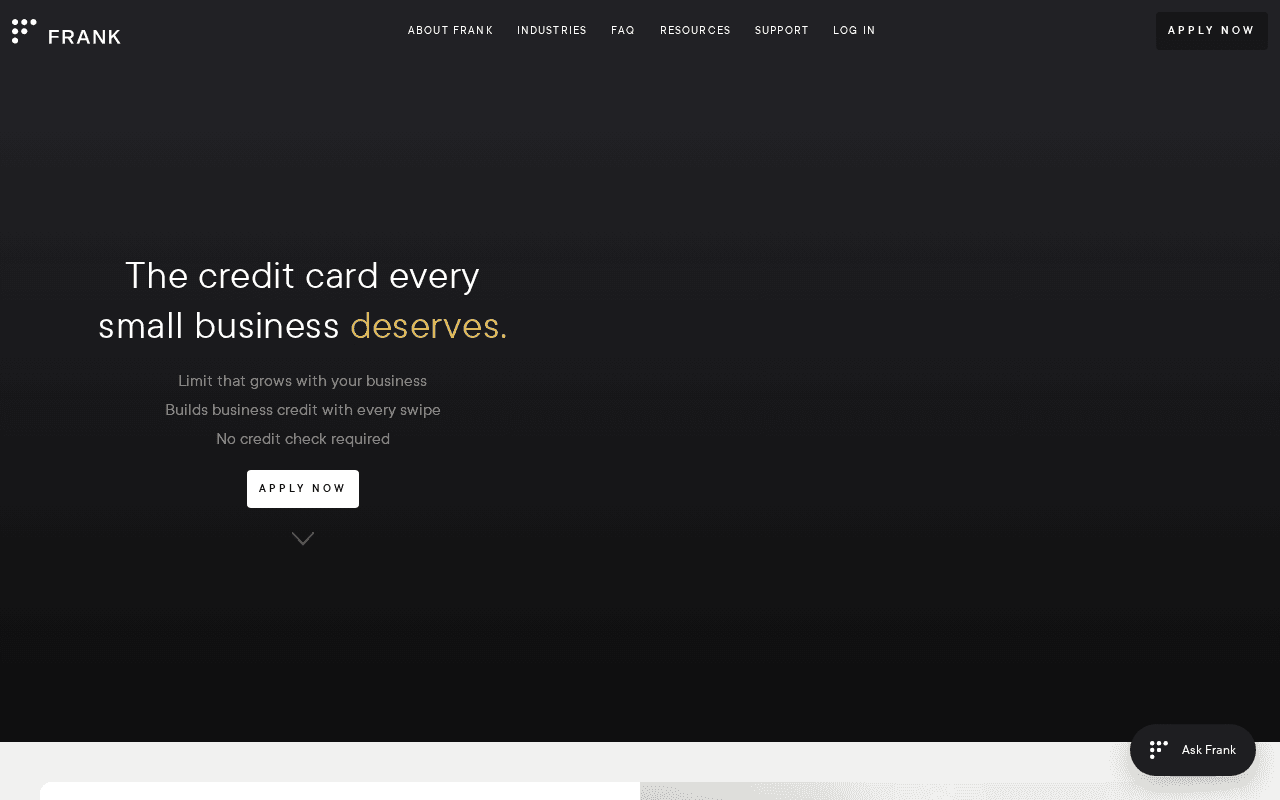 Screenshot of talktofrank.ai