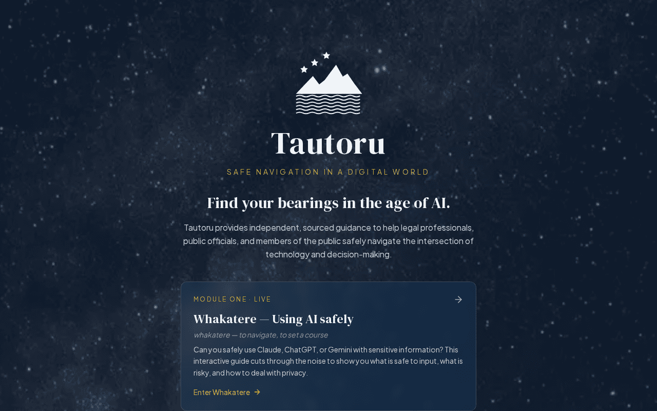 Screenshot of tautoru.ai