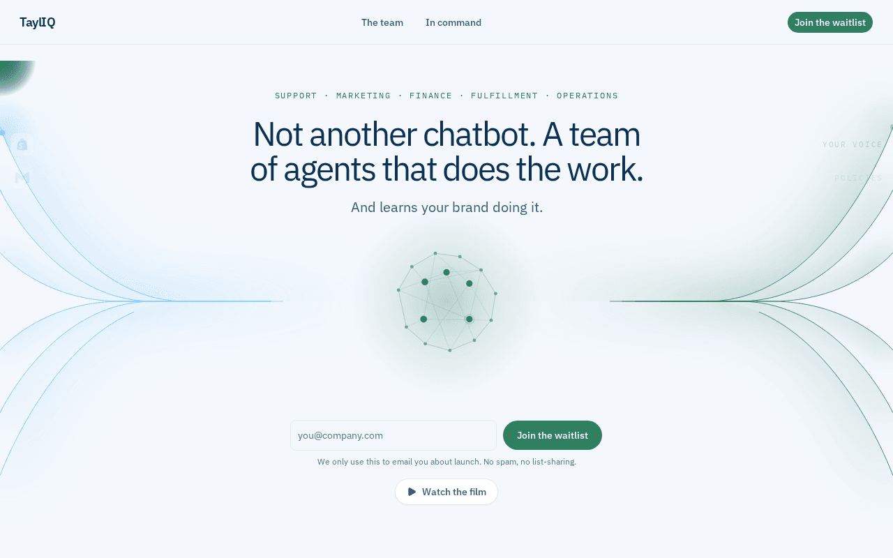 Screenshot of tayliq.ai