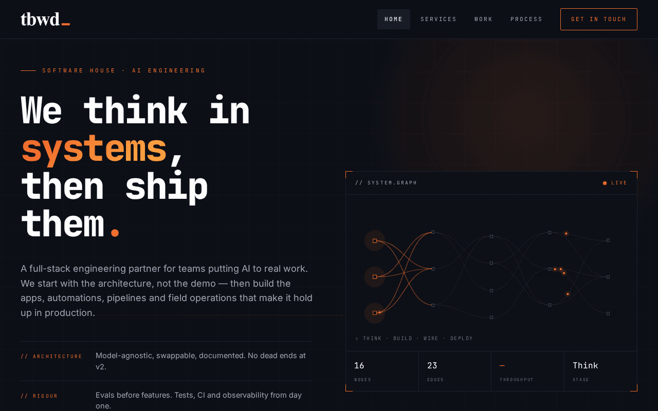 Screenshot of tbwd.ai