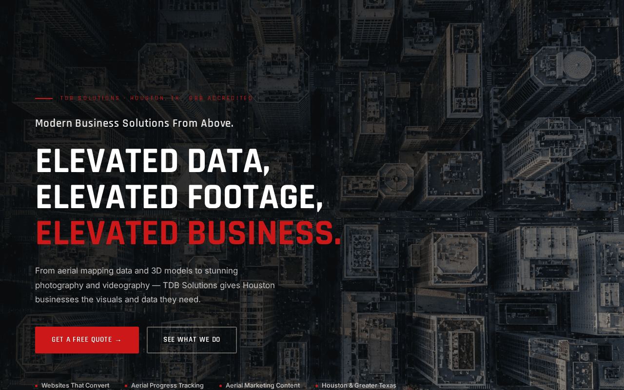 Screenshot of tdbsolutions.ai