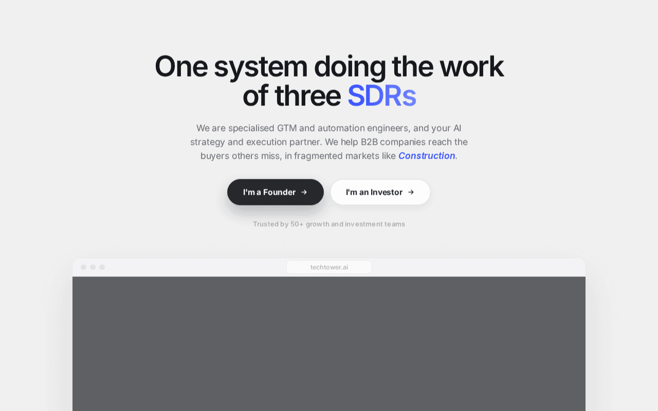 Screenshot of techtower.ai