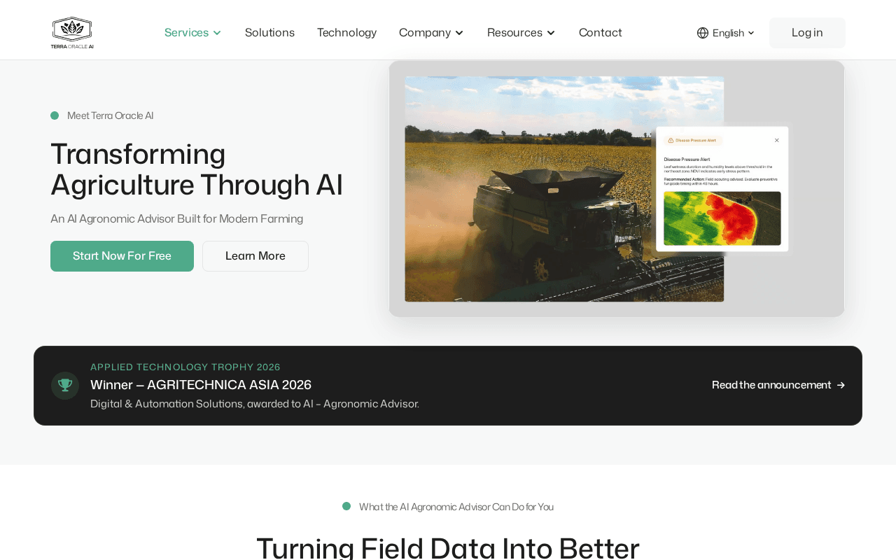 Screenshot of terraoracle.ai