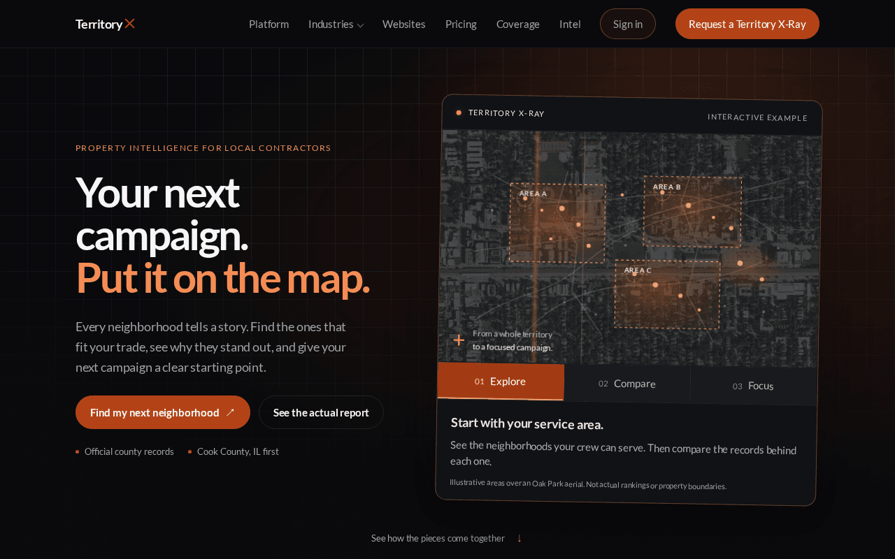 Screenshot of territoryx.ai