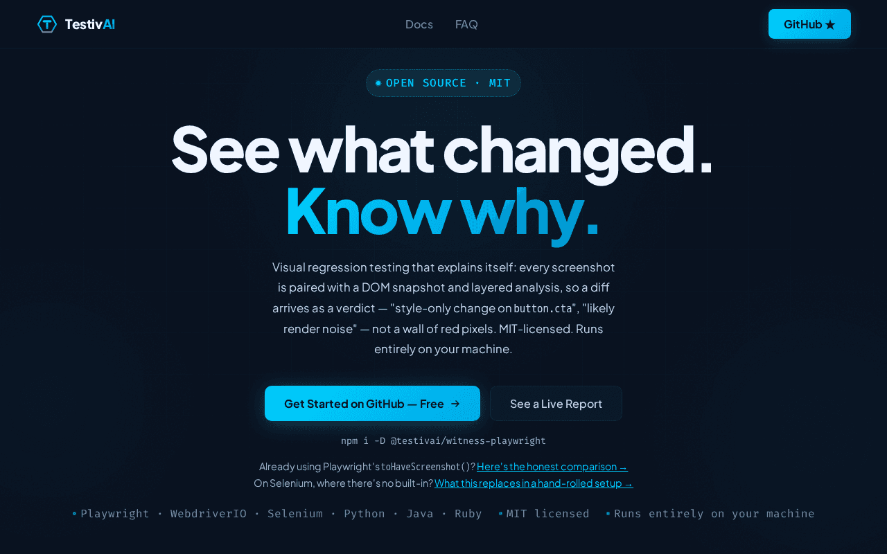 Screenshot of testiv.ai