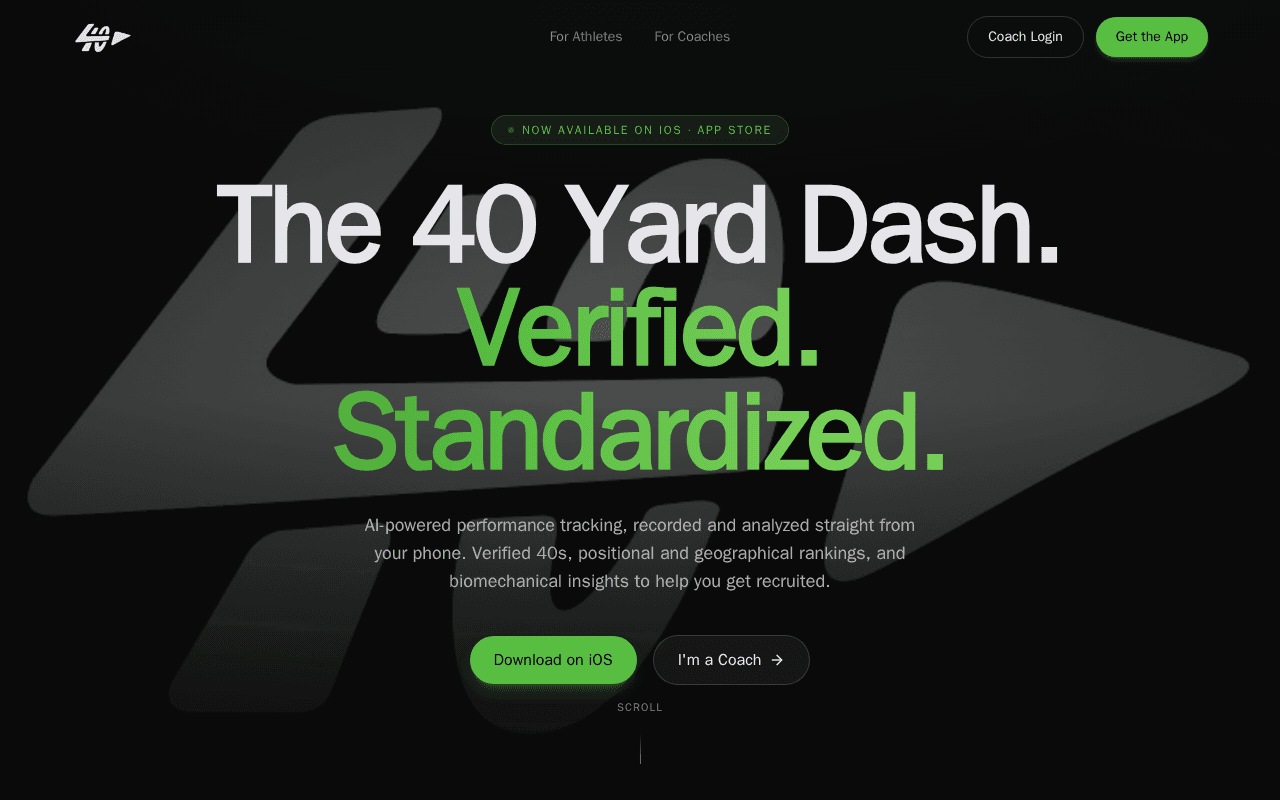 Screenshot of the40.ai