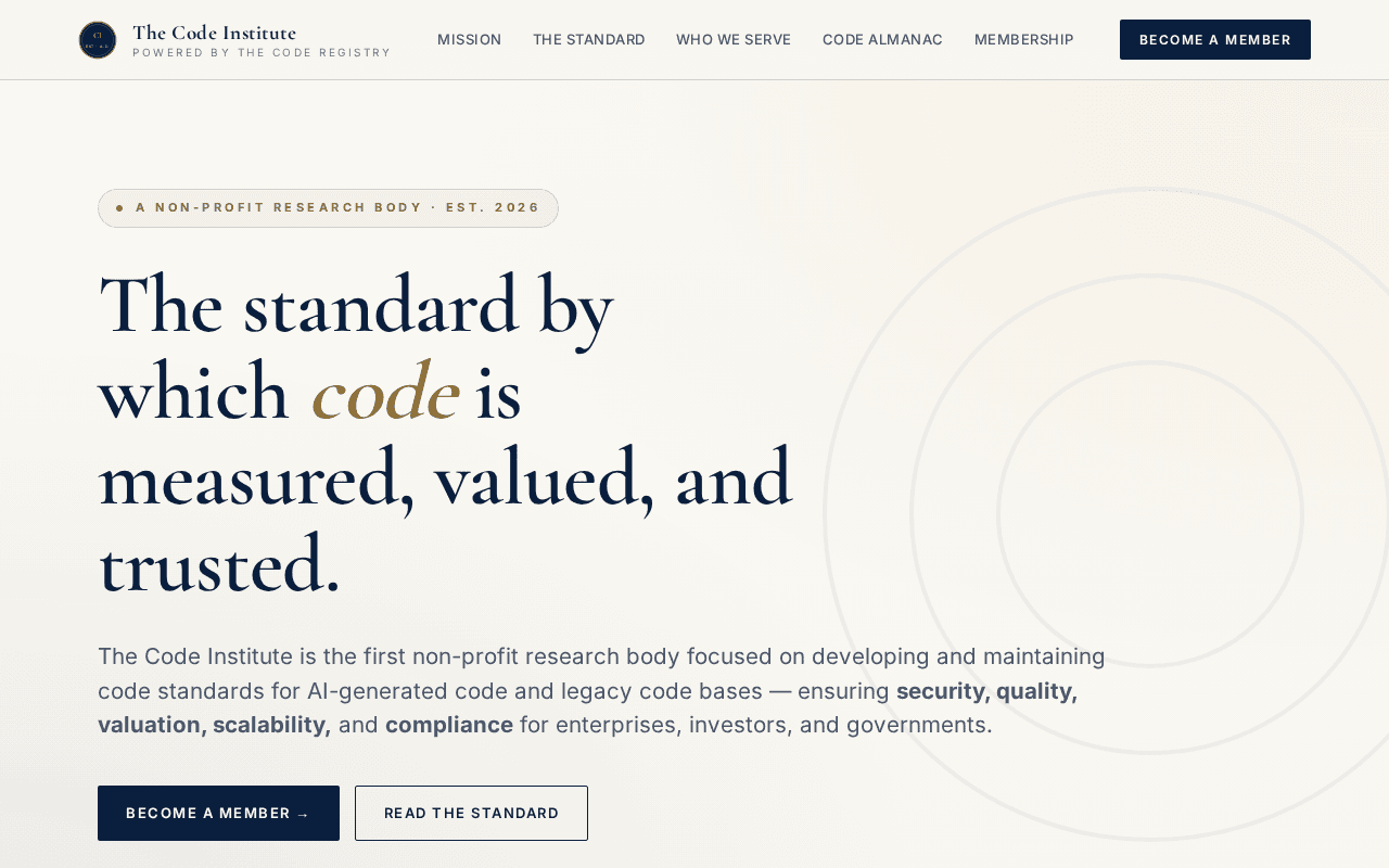 Screenshot of thecodeinstitute.ai