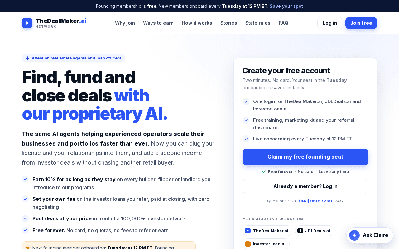 Screenshot of thedealmaker.ai