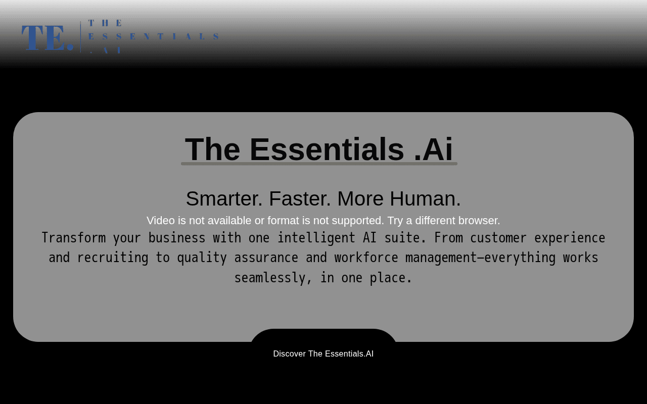 Screenshot of theessentials.ai