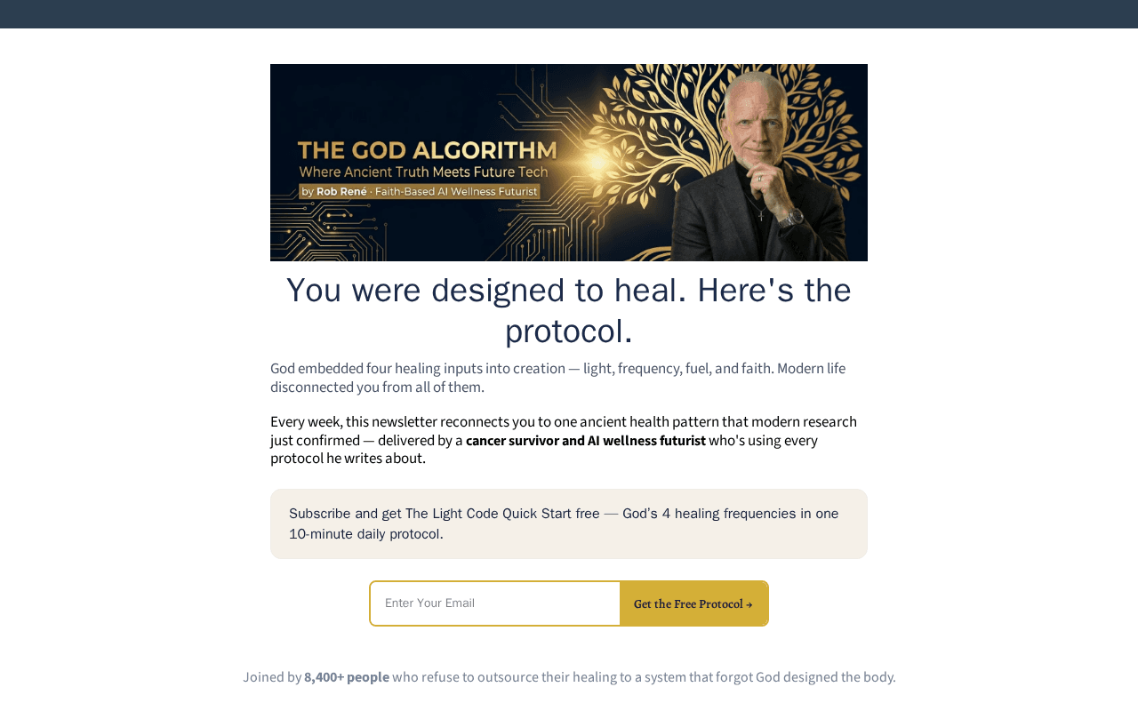 Screenshot of thegodalgorithm.ai