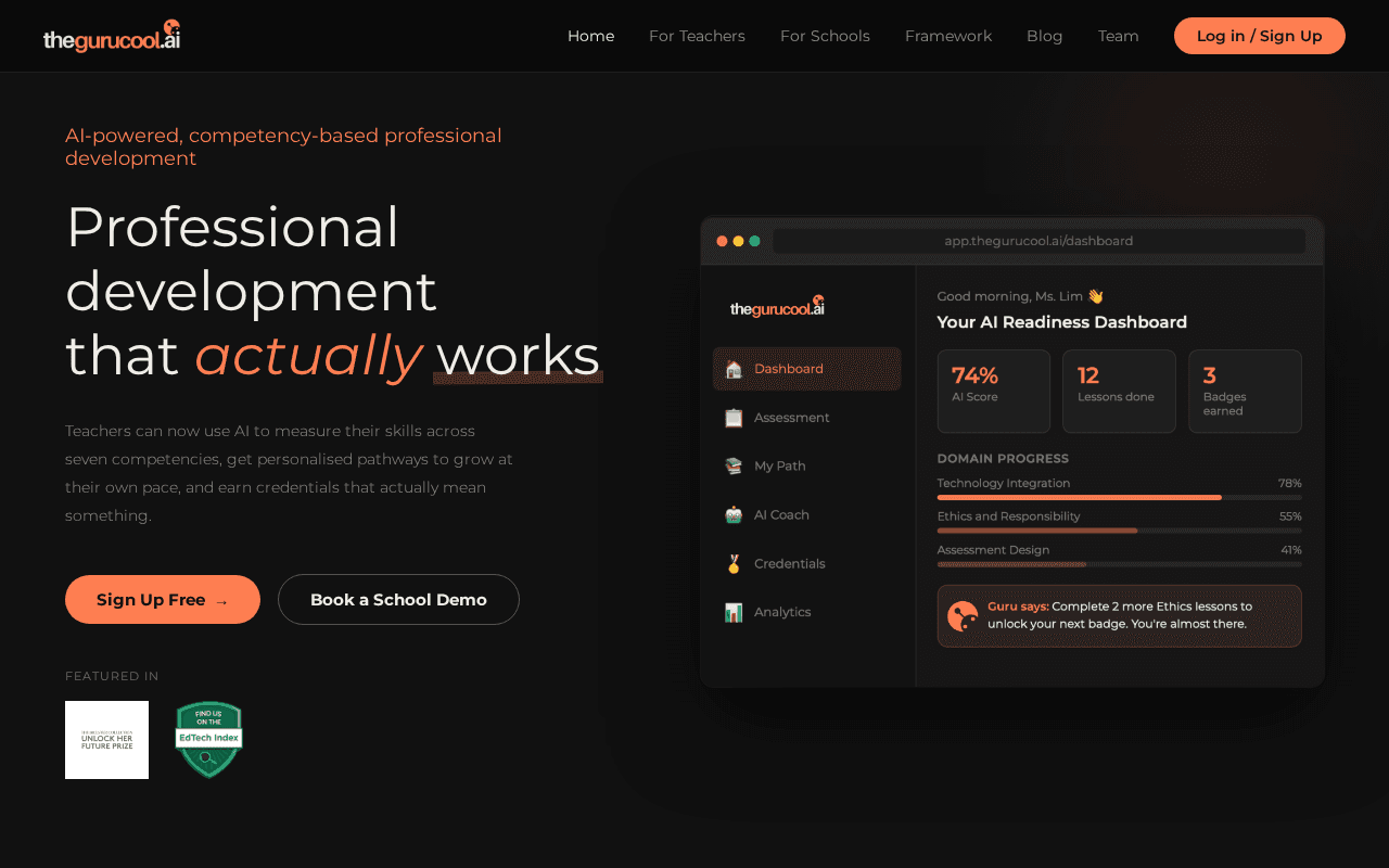 Screenshot of thegurucool.ai