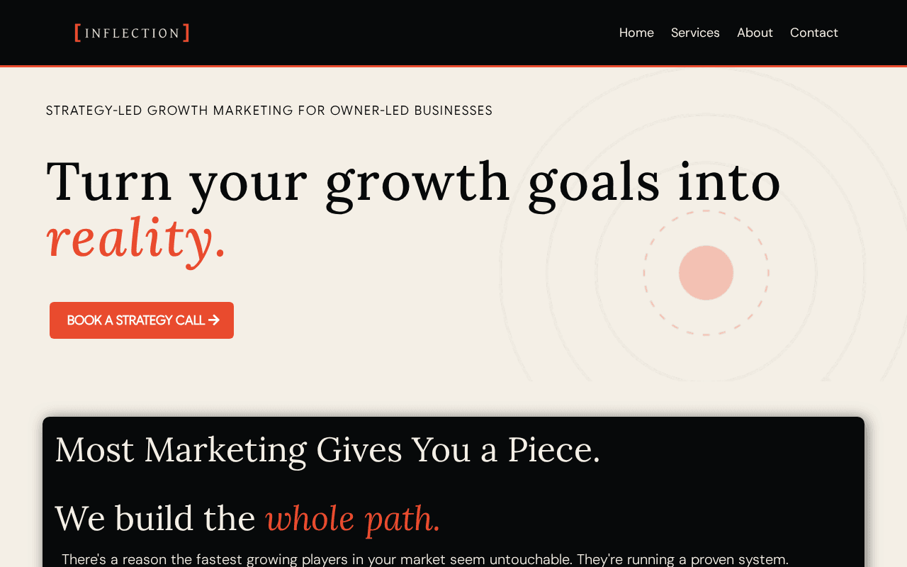 Screenshot of theinflectiongroup.ai