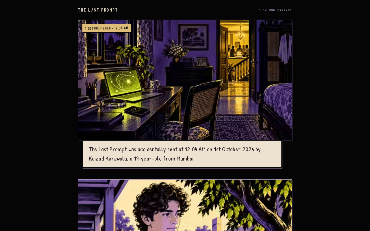 Screenshot of thelastprompt.ai