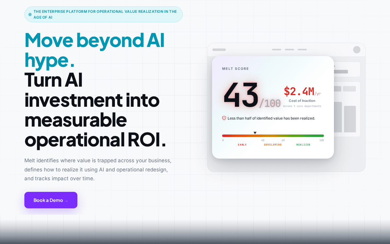 Screenshot of themelt.ai