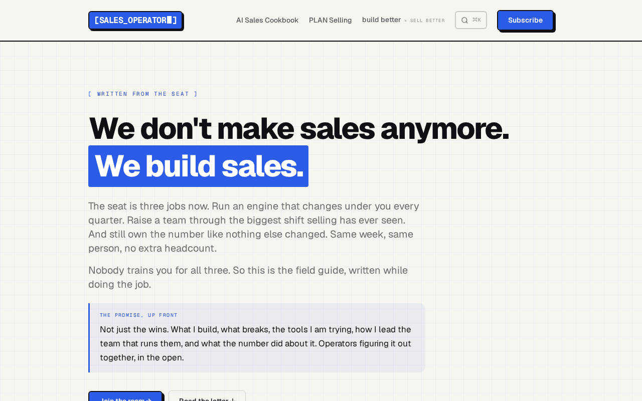 Screenshot of thesalesoperator.ai