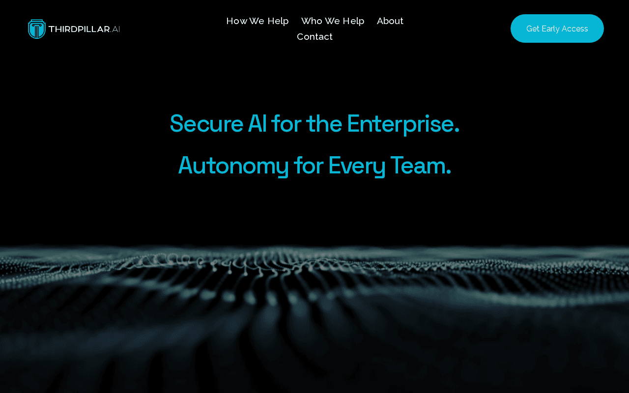 Screenshot of thirdpillar.ai