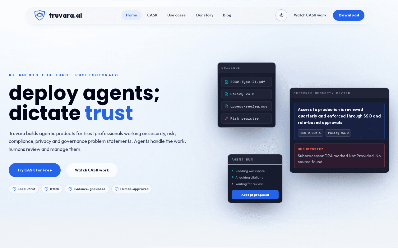 Screenshot of truvara.ai