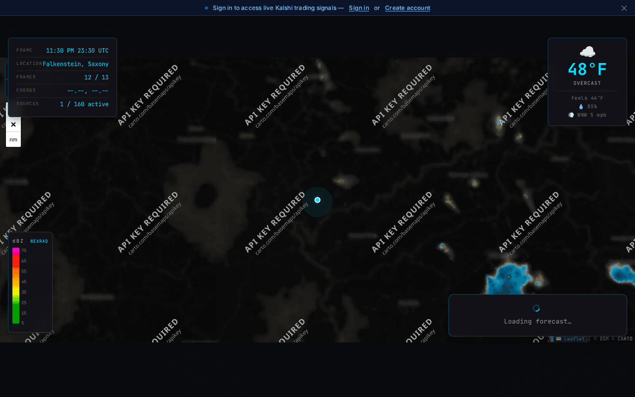 Screenshot of weatherradar.ai