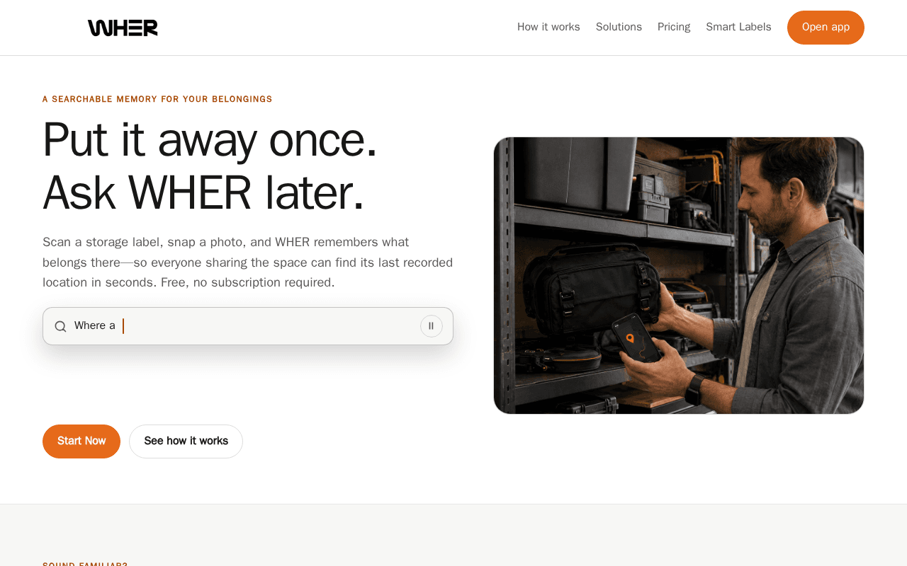 Screenshot of wher.ai