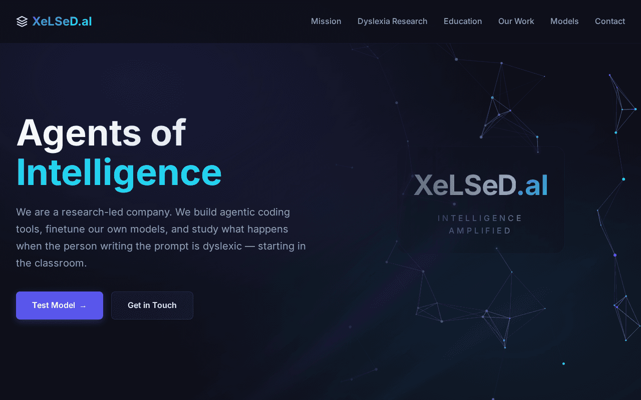 Screenshot of xelsed.ai